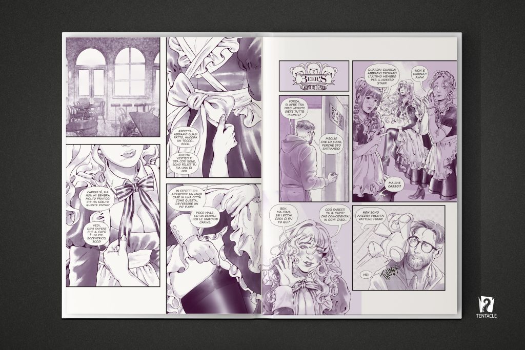 Tavola interna di Goldie e i tre Orsi